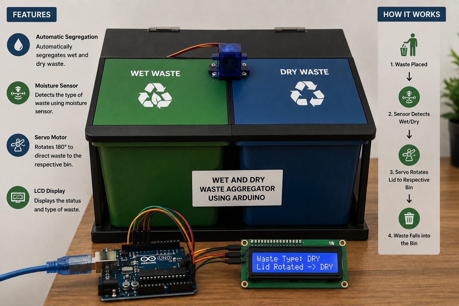 Wet and Dry Waste Aggregator Robotics Project